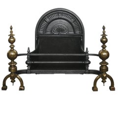 Large Reclaimed 19th Century Baroque Fireplace Basket