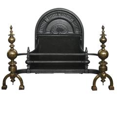 Large Reclaimed 19th Century Baroque Fireplace Basket 1