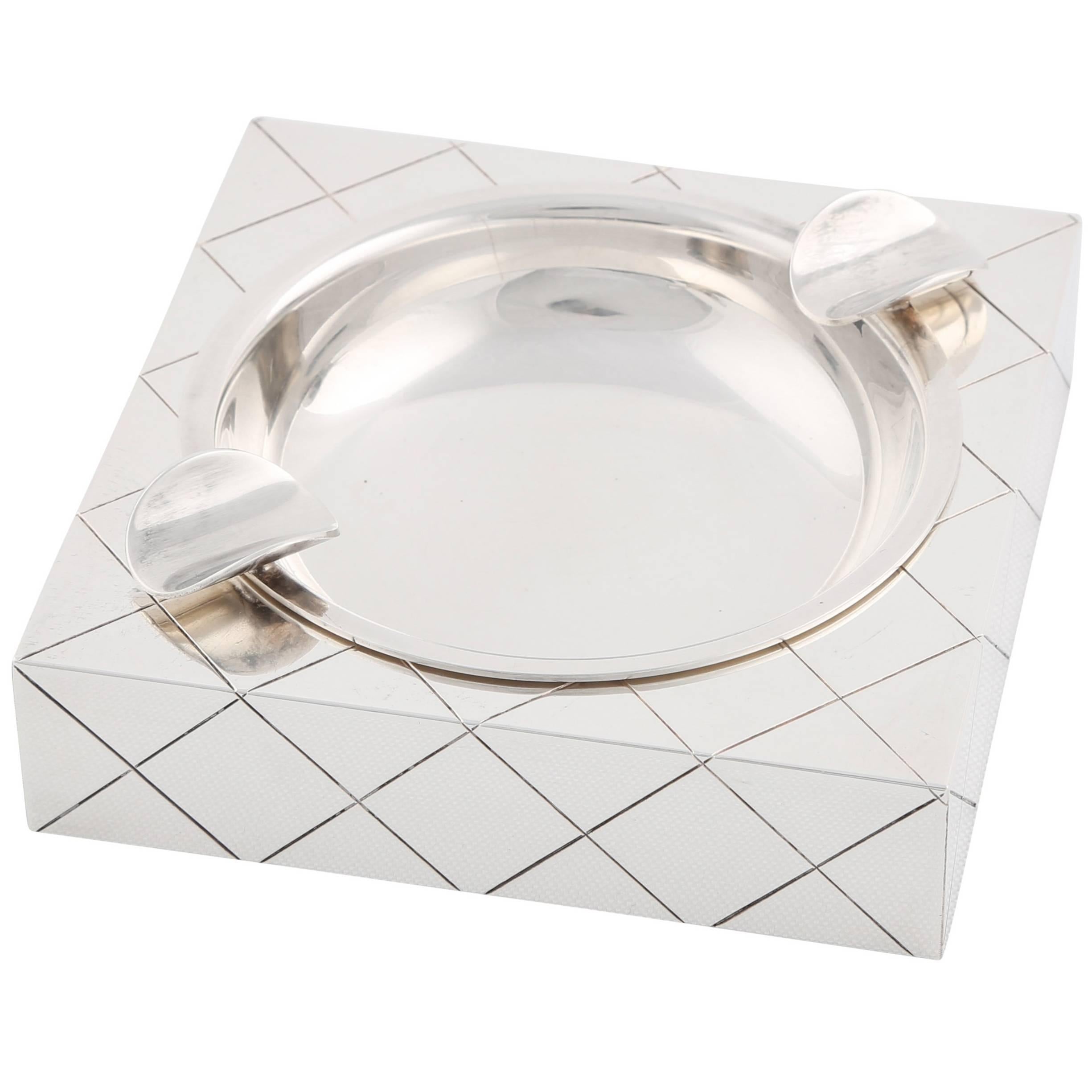 Tommi Parzinger Silver Plate Ashtray, circa 1950s