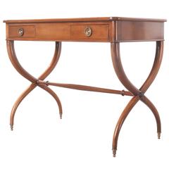 English 19th Century Regency Leather Top Mahogany Desk