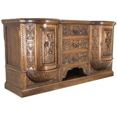 Magnificent Heavily Carved Victorian Oak Sideboard, Buffet 11