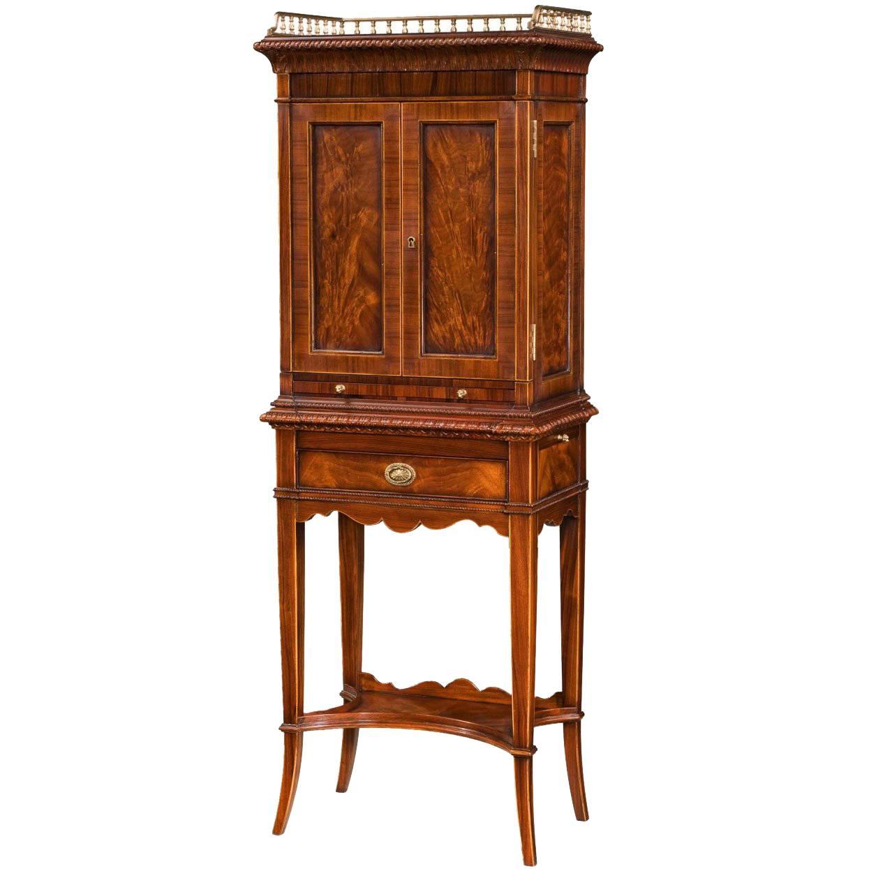 Althorp Mahogany and Rosewood Cocktail Cabinet For Sale
