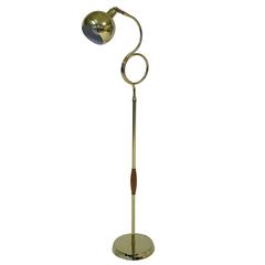 1950s Brass Lightolier Floor Lamp by Gerald Thurston