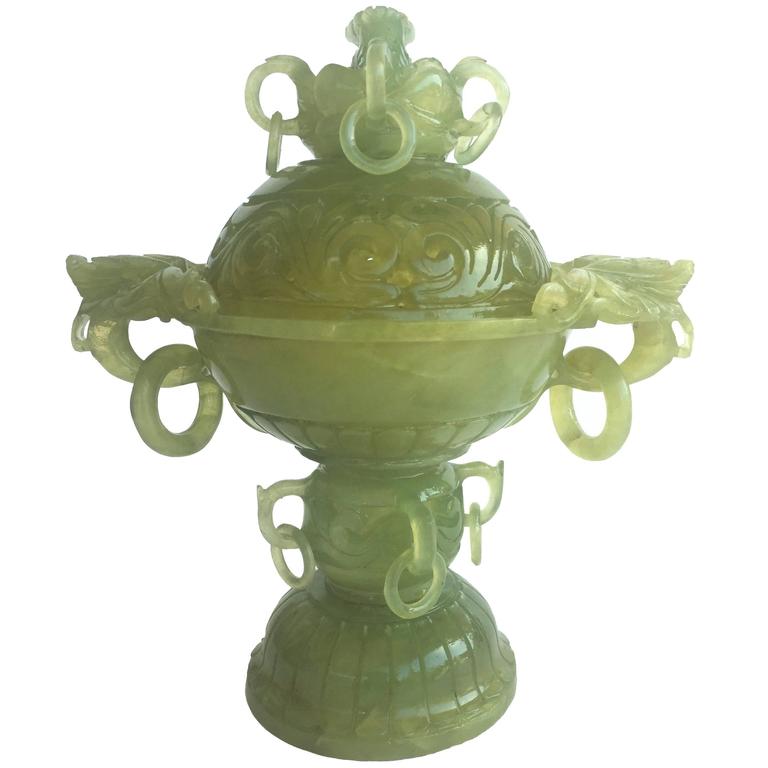 Green Stone Incense Burner For Sale at 1stDibs