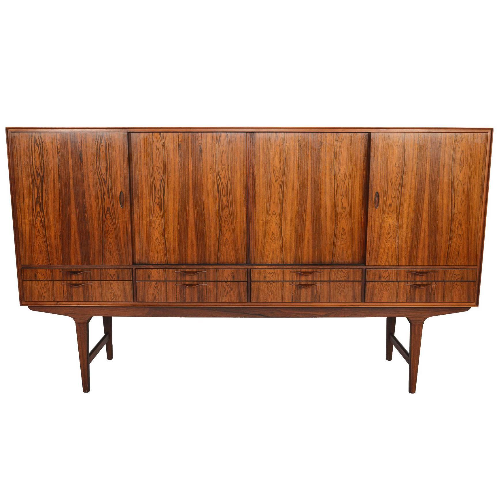 Tall Brazilian Rosewood Credenza