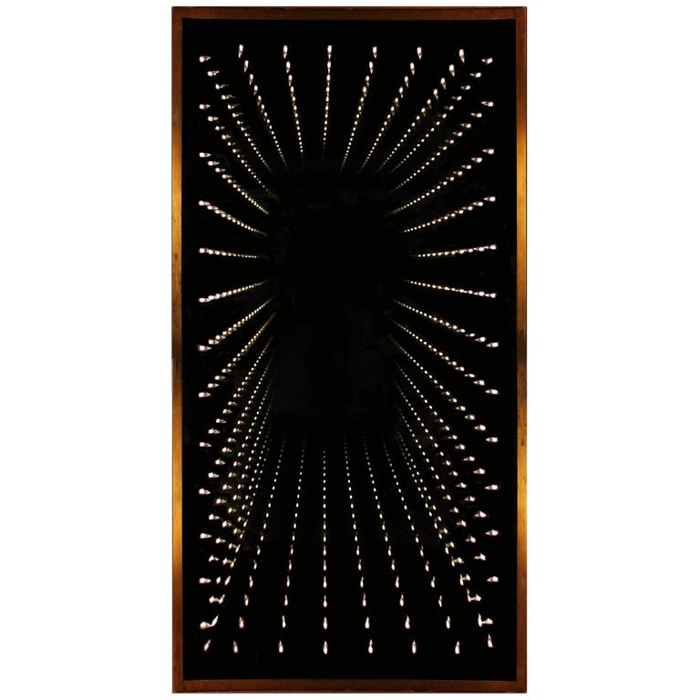 Authentic and Original 1970s Infinity Mirror For Sale at 1stdibs