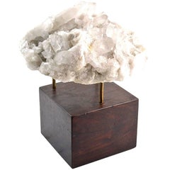Large Quartz Crystal Mass with Display Stand