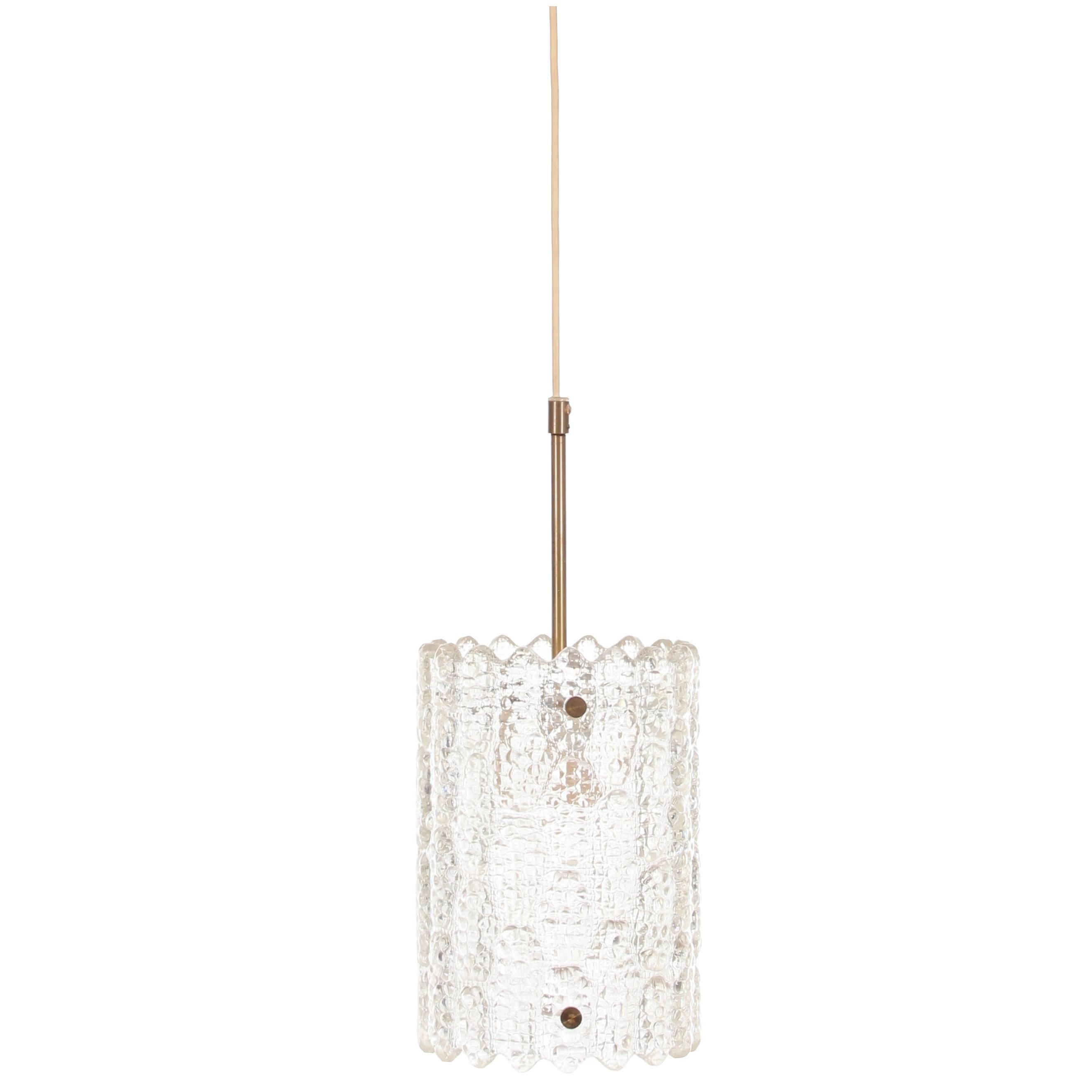 Lampada a sospensione moderna di metà secolo in Cristal di Carl Fagerlund