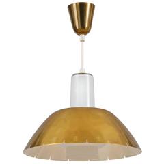 Paavo Tynell Model K2-20 Brass Pendant Ceiling Lamp by Idman, Oy