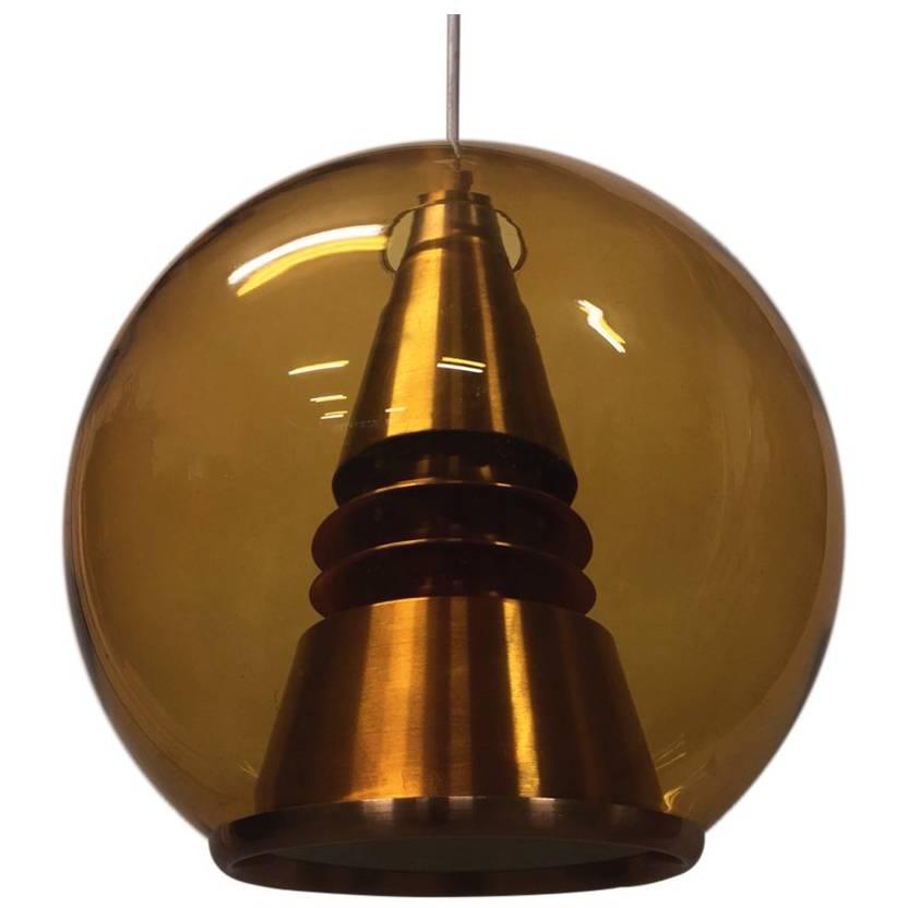 Norwegian Space Age Midcentury Modern Pendant Globus Lamp For Sale
