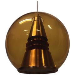 Vintage Norwegian Space Age Midcentury Modern Pendant Globus Lamp