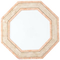 Vintage Maitland-Smith Octagonal Tessellated Stone Mirror