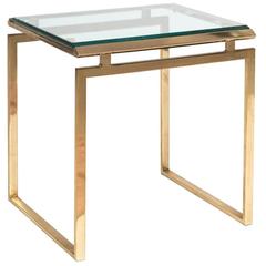 Pierre Vandel Side Table with Inset Beveled Glass 5