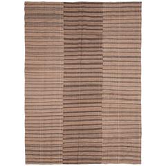 Dark Brown Vintage Mazandaran Rug