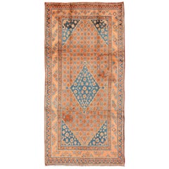Antique Khotan Carpet with Entwined Blossoms Design and Central Medallion