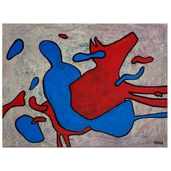 "She Is Mine" Abstract Painting on Canvas by Michael Issarovitch 12