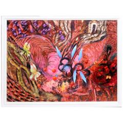 "Spindle," 1991 Framed 30" Pastel on Paper by Jim Waid, Companion Available 1