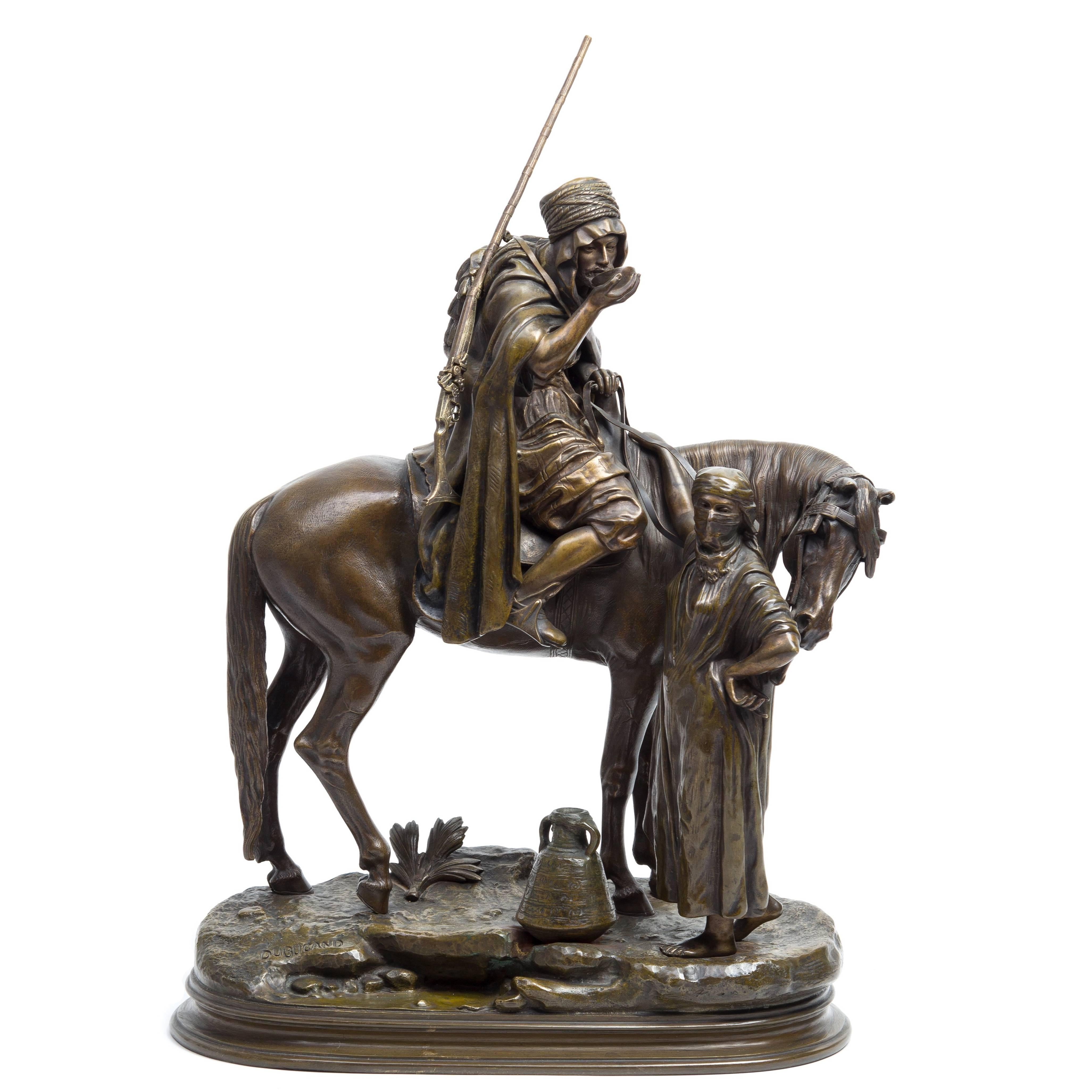 Patinated Bronze Orientalist Sculpture by Dubucand