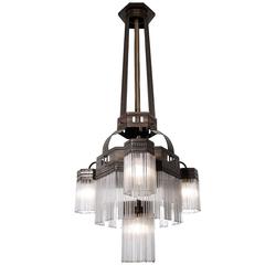 Large Original Multilayered Jugendstil Chandelier 9