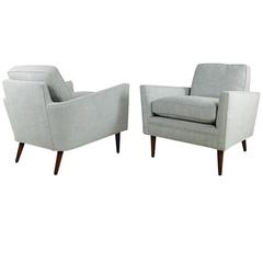 Pair of Mid-Century Lounge Chairs with Conical Legs