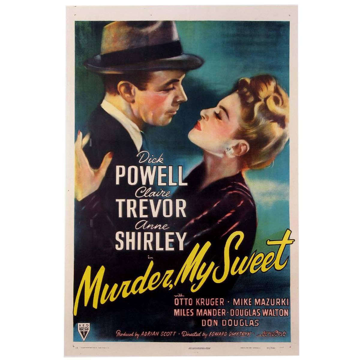 "Murder, My Sweet" Film Poster, 1944 For Sale