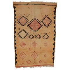 Mid-Century Modern Vintage Berber Moroccan Rug with Tribal Design 11