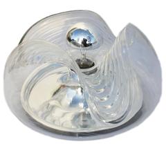 1970s Clear Glass Biomorphic Wall Light Sconces by Peill & Putzler 4