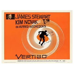 Vintage "Vertigo" Film Poster, 1958, Already Framed