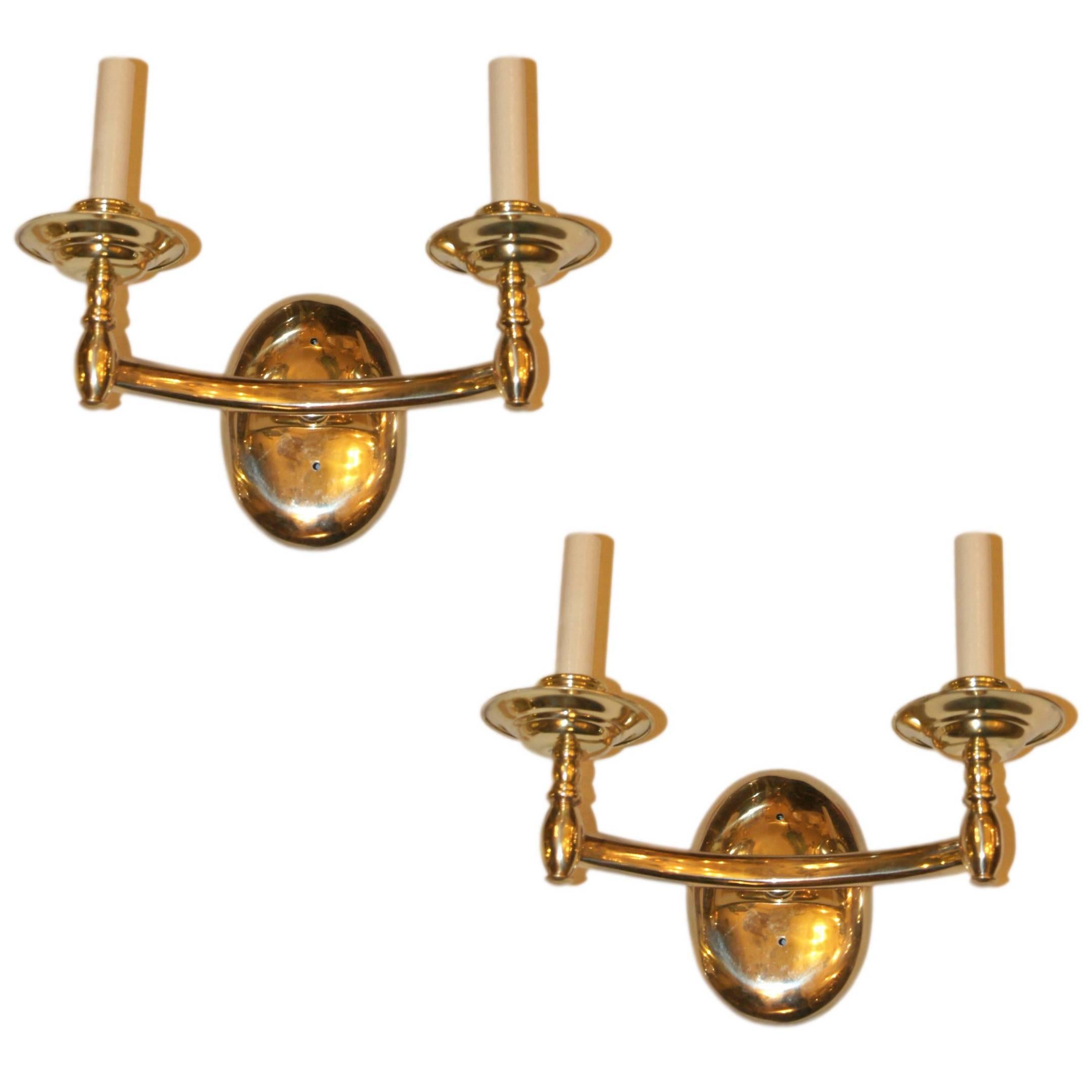 Set of Italian Art Deco Style Sconces, Sold per Pair For Sale