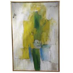 Abstract Work from Nancy Harman Oil on Canvas Mid-Century Abstract Work from Nancy Harman Oil on Canvas Mid-Century