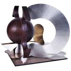 Vintage Abstract Multi-Media Sculpture