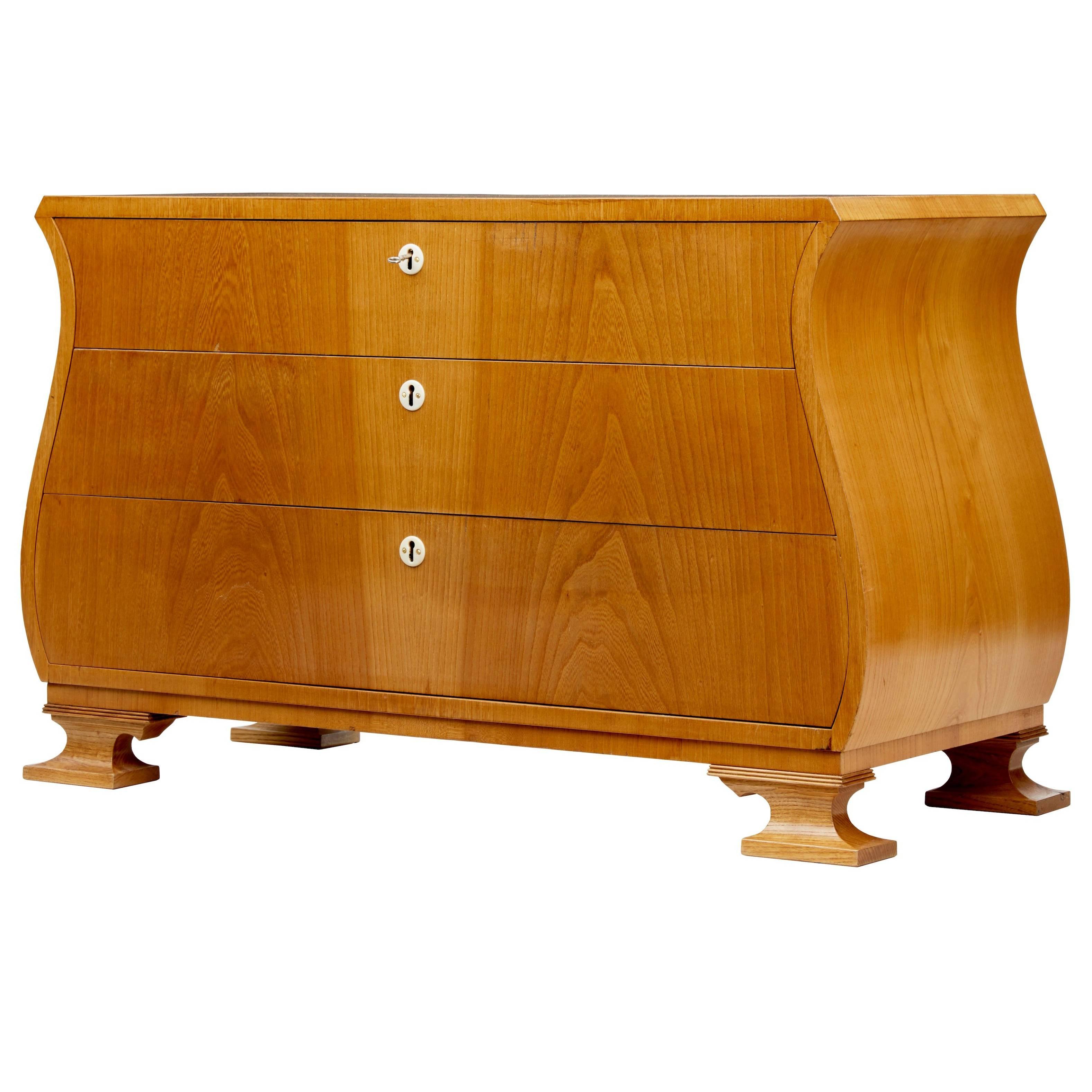 1950s Lyre Shaped Elm Chest of Drawers