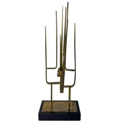 1960s Italian Abstract Bronze Spike Sculpture