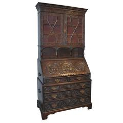 English Renaissance Revival Oak Secretary