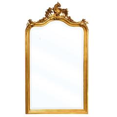 French Louis XV Style Rocaille Giltwood Mirror from the 19th Century