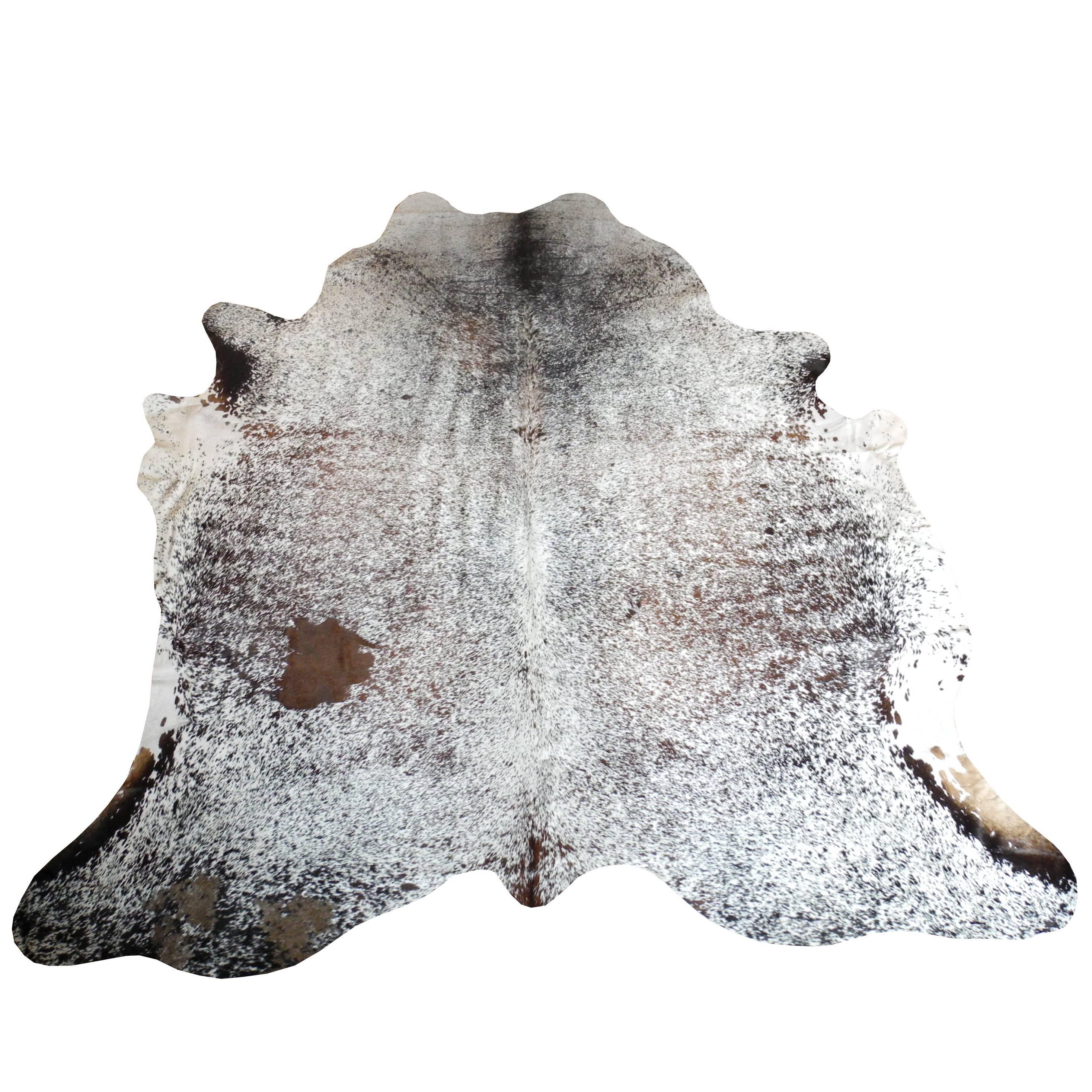 Salt and Pepper Large Modern Cowhide / Rug from Brazil