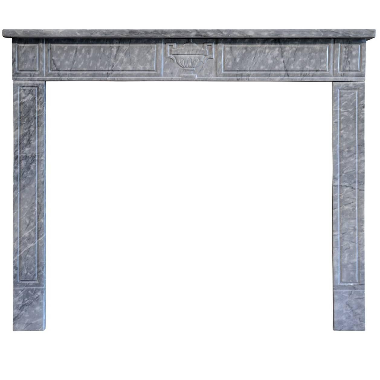 French Empire Style Turquin Blue Marble Fireplace, 19th Century For Sale