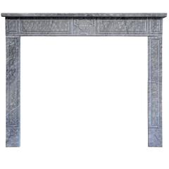 French Empire Style Turquin Blue Marble Fireplace, 19th Century
