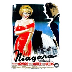 Vintage "Niagara" Film Poster, 1953