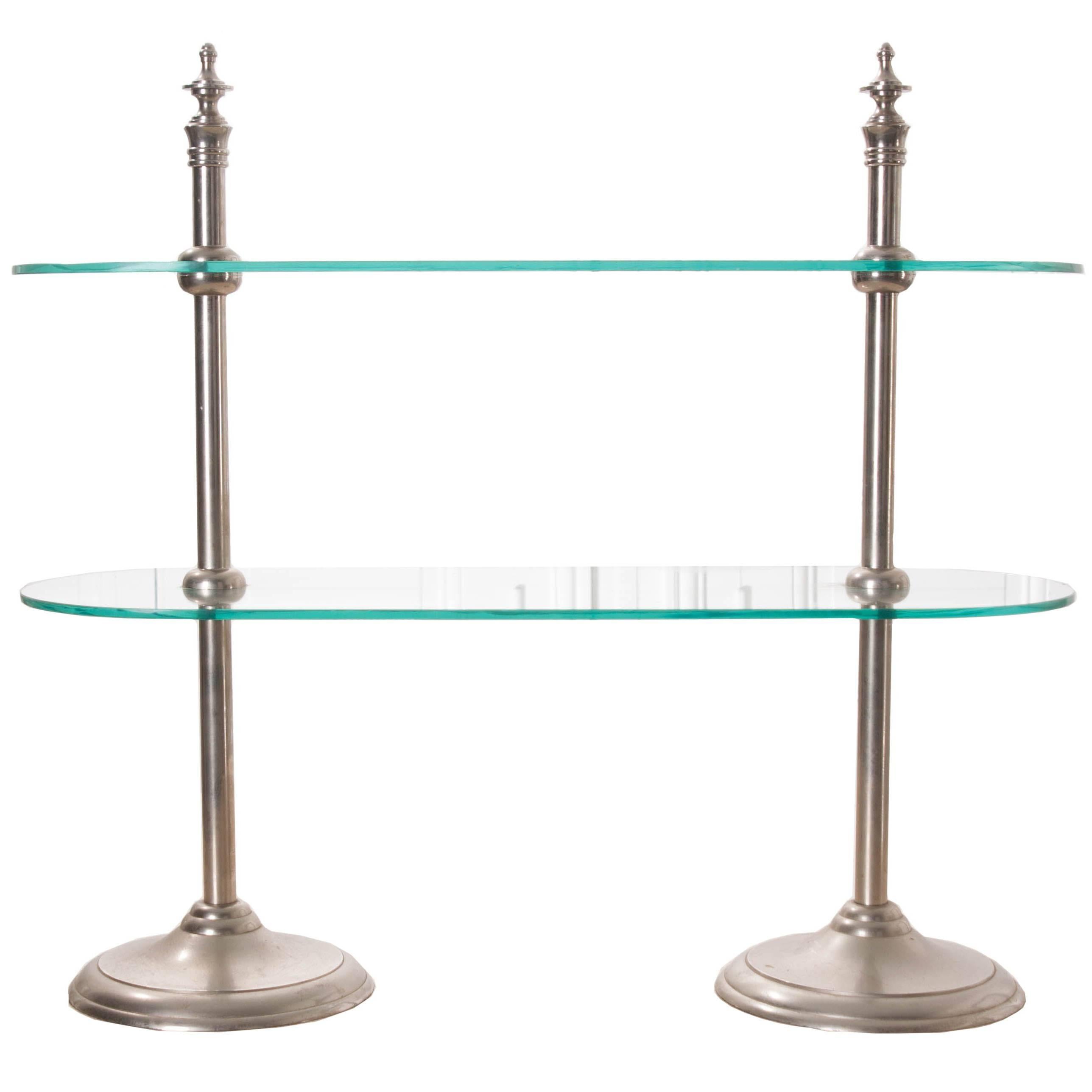 French Vintage Two-Tiered Display Stand