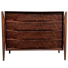Danish Jorgen Clausen for Brande Møbelfabrik Rosewood Sculptural 4-Drawer Chest 8