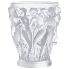 Lalique France Clear Crystal Bacchantes Vase