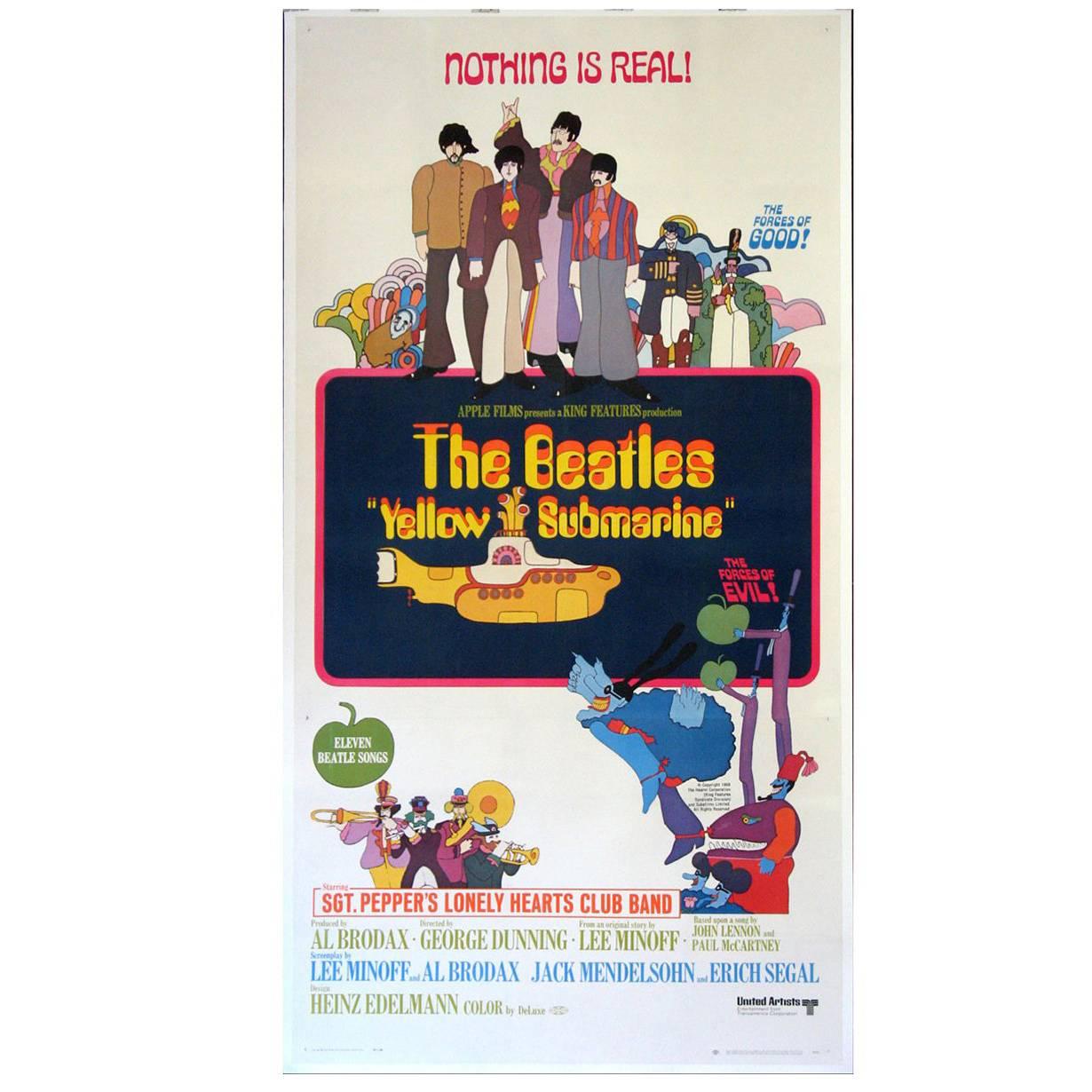 "Yellow Submarine" Film Poster, 1968 For Sale