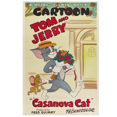 Vintage "Casanova Cat" Film Poster, 1951
