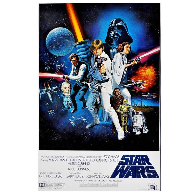 "Star Wars" Film Poster, 1977 For Sale at 1stdibs
