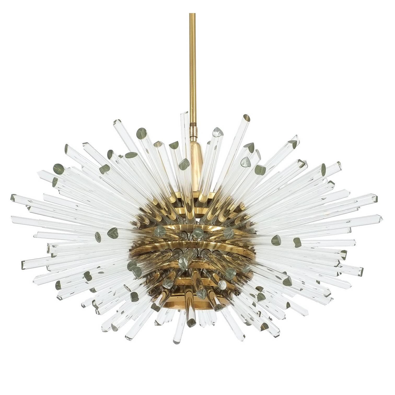 Miracle Glass Rod Chandelier by Bakalowits & Sohne, 1960