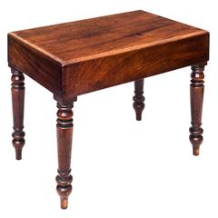 Antique English 19th Century Georgian Regency Mahogany Low Table or Stool