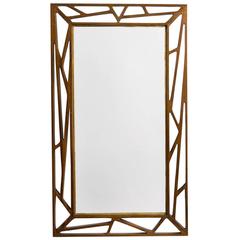 Scandinavian Modern Eden Gustaf Mirror with Stained Wood Frame