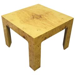 Milo Baughman Burl Wood Side Table 7