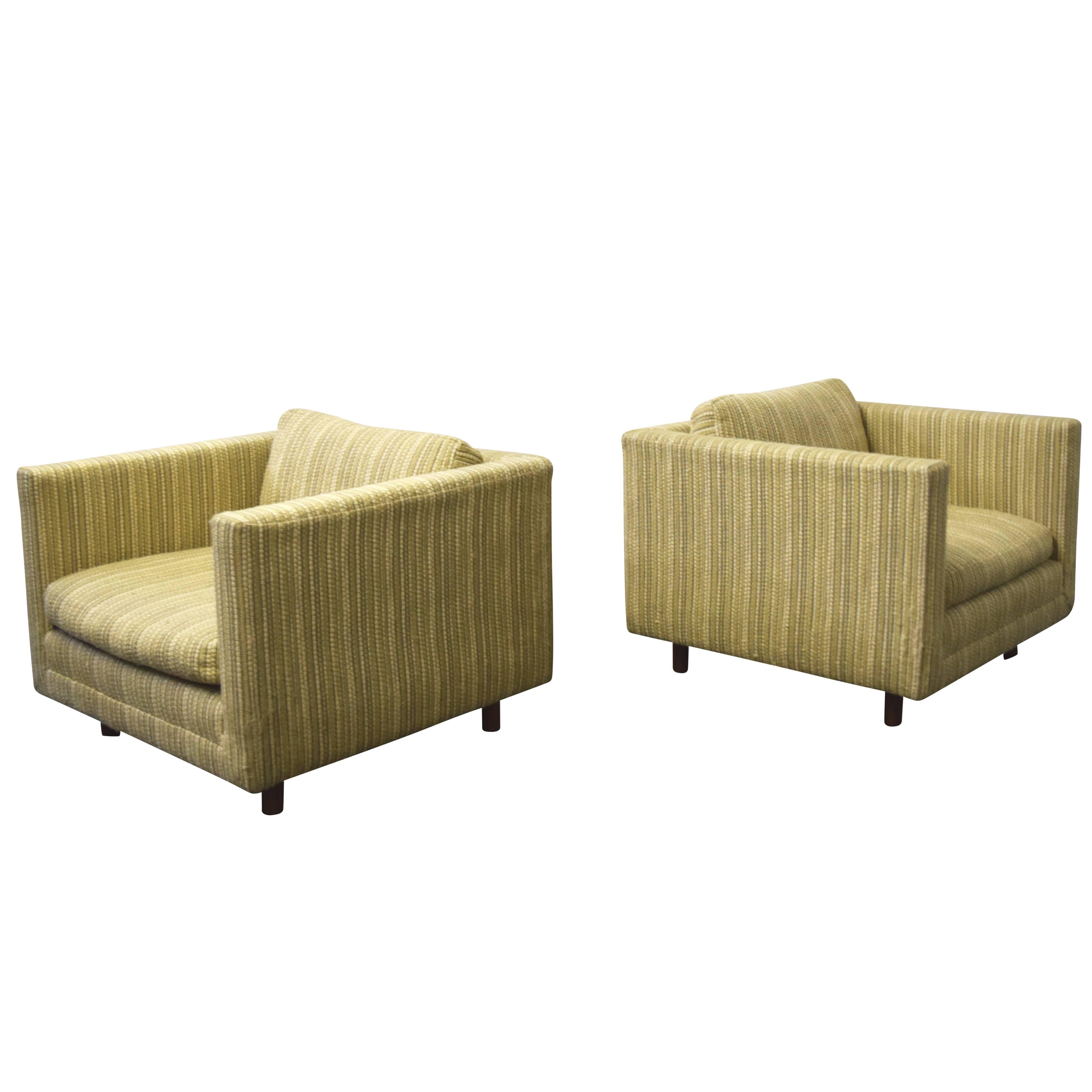 Harvey Probber Cube Lounge Chairs For Sale